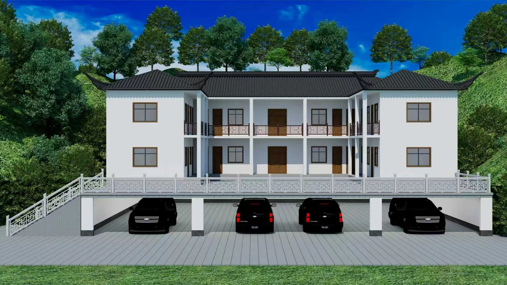 架空车库商住两用乡村别墅2 - 九川规划设计 - 单兆虎